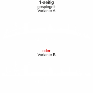 Autodekor Hamburger Skyline - Ansicht Ausrichtung mit Farbauswahl und Variante