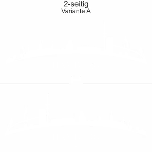 Autodekor Hamburger Skyline - Ansicht zweiseitig für beide Fahrzeugseiten und Farbauswahl