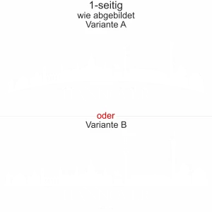 Autoaufkleber Hannoveraner Skyline - Ansicht Ausrichtung mit Farbauswahl und Variante