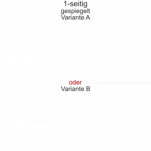 Autoaufkleber Hannoveraner SkylineAutoaufkleber Hannoveraner Skyline - Ansicht Ausrichtung mit Farbauswahl und Variante