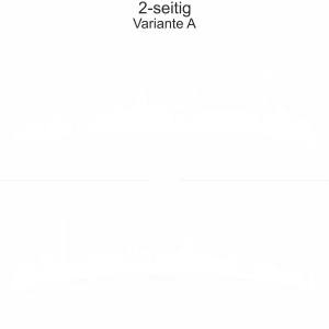 Autoaufkleber Hannoveraner Skyline - Ansicht zweiseitig für beide Fahrzeugseiten und Farbauswahl
