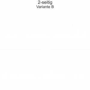 Autoaufkleber Hannoveraner Skyline - Ansicht zweiseitig für beide Fahrzeugseiten und Farbauswahl