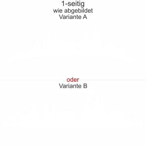 Konturen Wiesbadens als Aufkleber fürs Auto - Ansicht Ausrichtung mit Farbauswahl und Variante