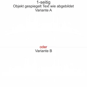 Konturen Wiesbadens als Aufkleber fürs Auto - Ansicht Ausrichtung mit Farbauswahl und Variante