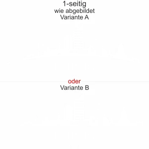 Konturgeschnittene Autofolie mit Leipziger Skyline - Ansicht Ausrichtung mit Farbauswahl und Variante