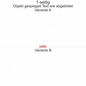 Konturgeschnittene Autofolie mit Leipziger Skyline - Ansicht Ausrichtung mit Farbauswahl und Variante