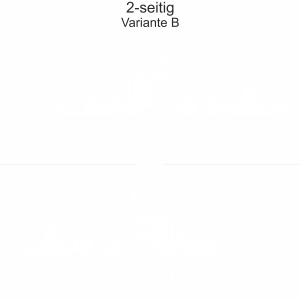 Konturgeschnittene Autofolie mit Leipziger Skyline - Ansicht zweiseitig für beide Fahrzeugseiten und Farbauswahl