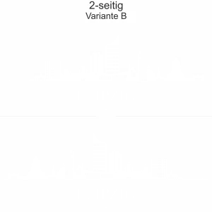 Konturgeschnittene Autofolie mit Leipziger Skyline - Ansicht zweiseitig für beide Fahrzeugseiten und Farbauswahl