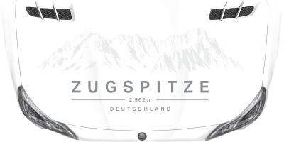 Autoaufkleber Zugspitze