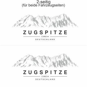 Autoaufkleber Zugspitze