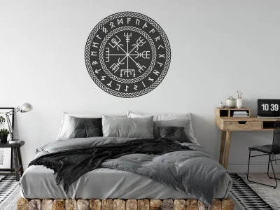 Wandtattoo Wikingerkompass