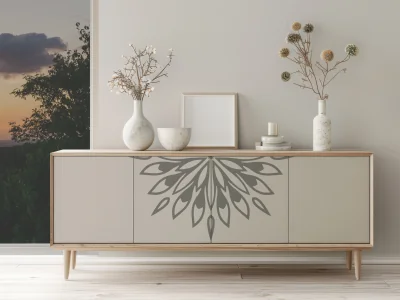 Möbeltattoo mit Hindu Mandala