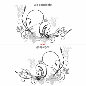 buntes Wandtattoo mit vertraeumtem Ornament - Ansicht Ausrichtung