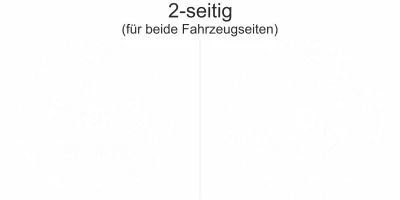 Autoaufkleber mit Spirituellem Mandala - Ansicht zweiseitig für beide Fahrzeugseiten und Farbauswahl