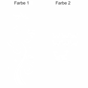 Buntes Wandtattoo mit Ornament und Schmetterling - Ansicht Farbauswahl