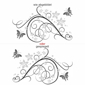 Wandtattoo mit Ornament mit Wellen - Ansicht Ausrichtung