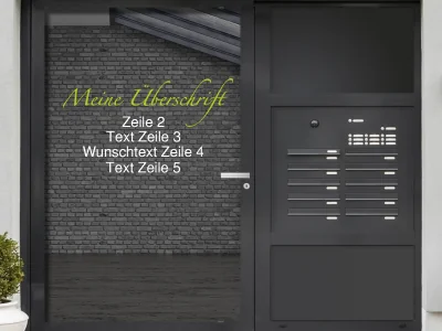 Glasbeschriftung mit Wunschtext | 1