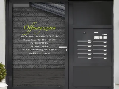 Öffnungszeiten mit Wunschtext | 1