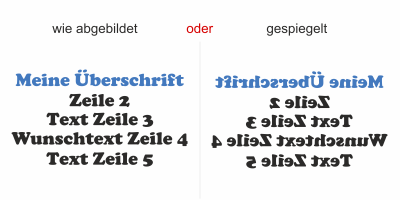 Fahrzeugbeschriftung Textblock | 21 - Ansicht Ausrichtung