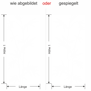 Sichtschutz Bambuszweige-Ansicht Ausrichtung