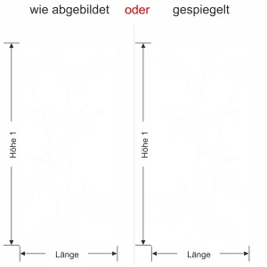 Sichtschutz Bambuszweige-Ansicht Ausrichtung