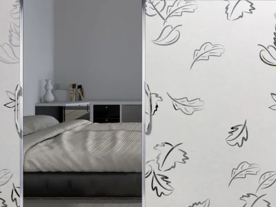 Milchglasfolie Blätter