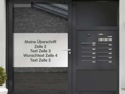 Sichtschutzfolie mit Wunschtext | 17