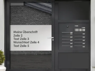 Sichtschutzfolie mit Wunschtext | 17
