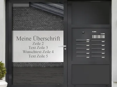 Sichtschutzfolie mit Wunschtext | 20
