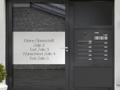 Sichtschutzfolie mit Wunschtext | 25