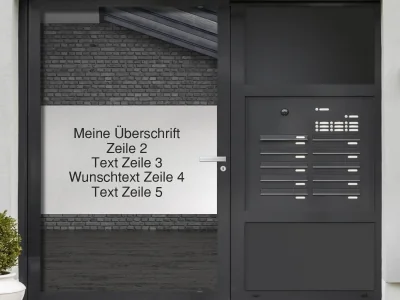 Sichtschutzfolie mit Wunschtext | 26