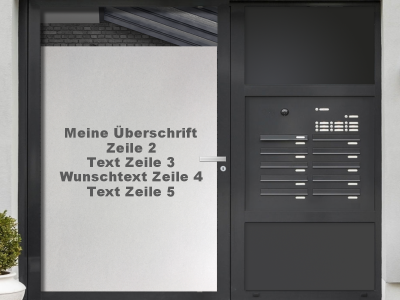 Sichtschutzfolie mit Wunschtext | 27