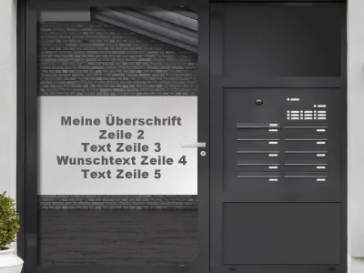 Sichtschutzfolie mit Wunschtext | 27