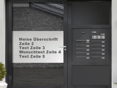 Sichtschutzfolie mit Wunschtext | 27