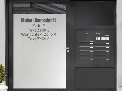 Sichtschutzfolie mit Wunschtext | 28