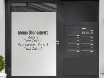 Sichtschutzfolie mit Wunschtext | 28
