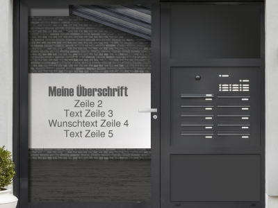 Sichtschutzfolie mit Wunschtext | 28