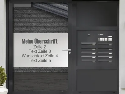 Sichtschutzfolie mit Wunschtext | 28