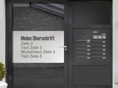 Sichtschutzfolie mit Wunschtext | 28