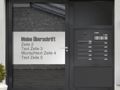 Sichtschutzfolie mit Wunschtext | 28