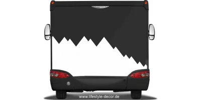 Autoaufkleber Bergwelten im Facettendesign