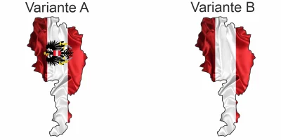 Autoaufkleber Fahne von Österreich als Silhouette