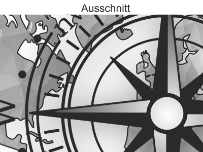 Aufkleber Kompass und Weltkarte mit Farbauswahl