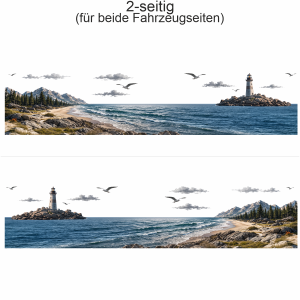 Camperdekor Berge und Meer
