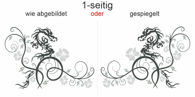 Bunter Autoaufkleber Ornament Styling Drachen