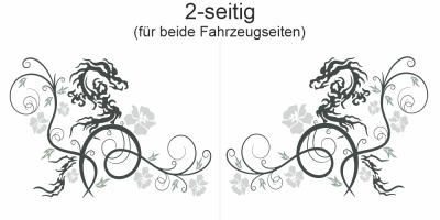 Bunter Autoaufkleber Ornament Styling Drachen