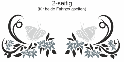 Buntes Autotattoo Traumfalter