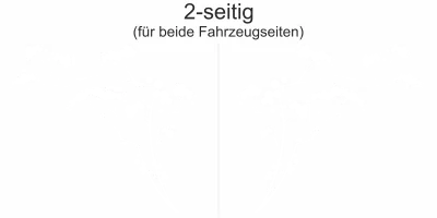 Carstyling Japanischer Strauch - Ansicht zweiseitig für beide Fahrzeugseiten und Farbauswahl