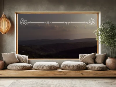 Design Stilvolle Bordüre für Fenster