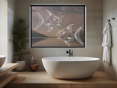 Fensterfolie fröhliche Fische